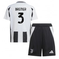 Camisa de time de futebol Juventus Gleison Bremer #3 Replicas 1º Equipamento Infantil 2024-25 Manga Curta (+ Calças curtas)